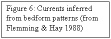 Text Box: Figure 6: Currents inferred from bedform patterns (from Flemming & Hay 1988)